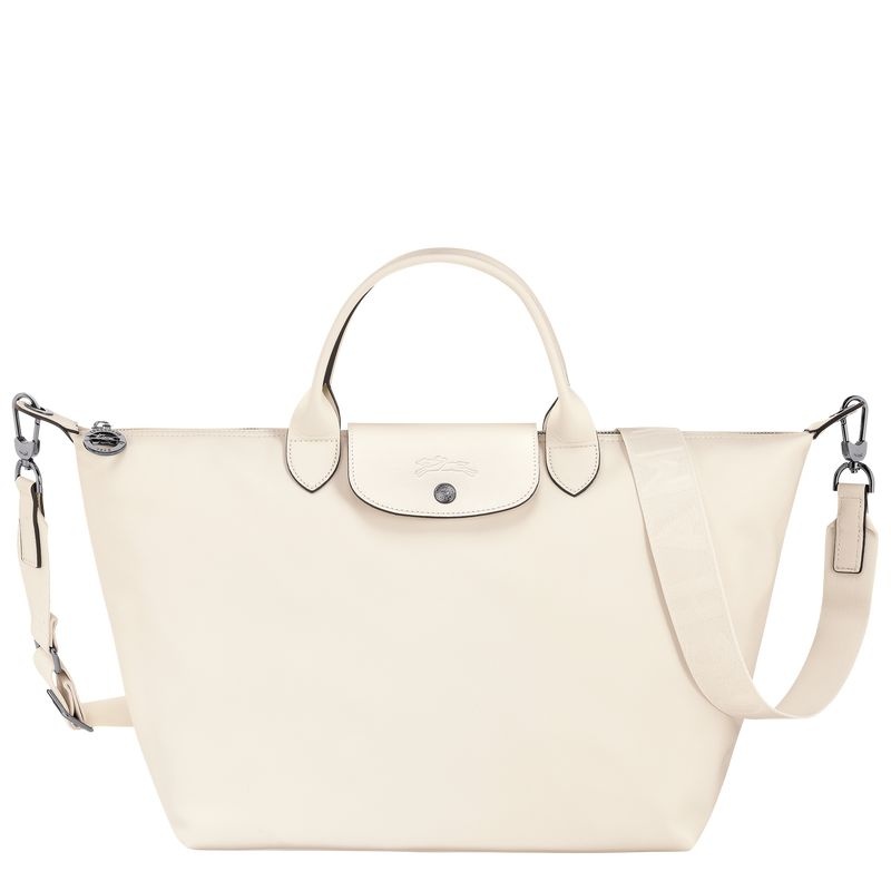 Bolsa de Mão Longchamp Le Pliage Xtra L Feminino Branco | 2418-AFTYM