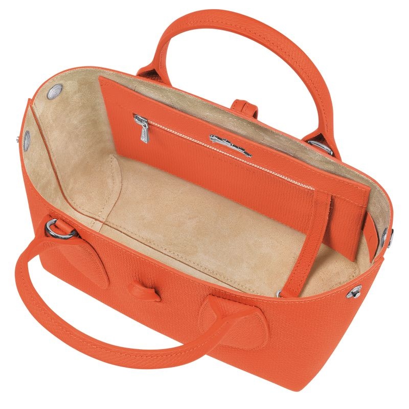 Bolsa de Mão Longchamp Roseau S Feminino Laranja | 3426-DLYKG