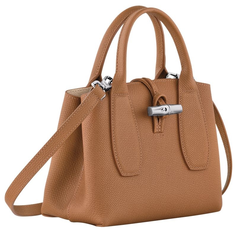 Bolsa de Mão Longchamp Roseau S Feminino Bege | 9380-LIJYR