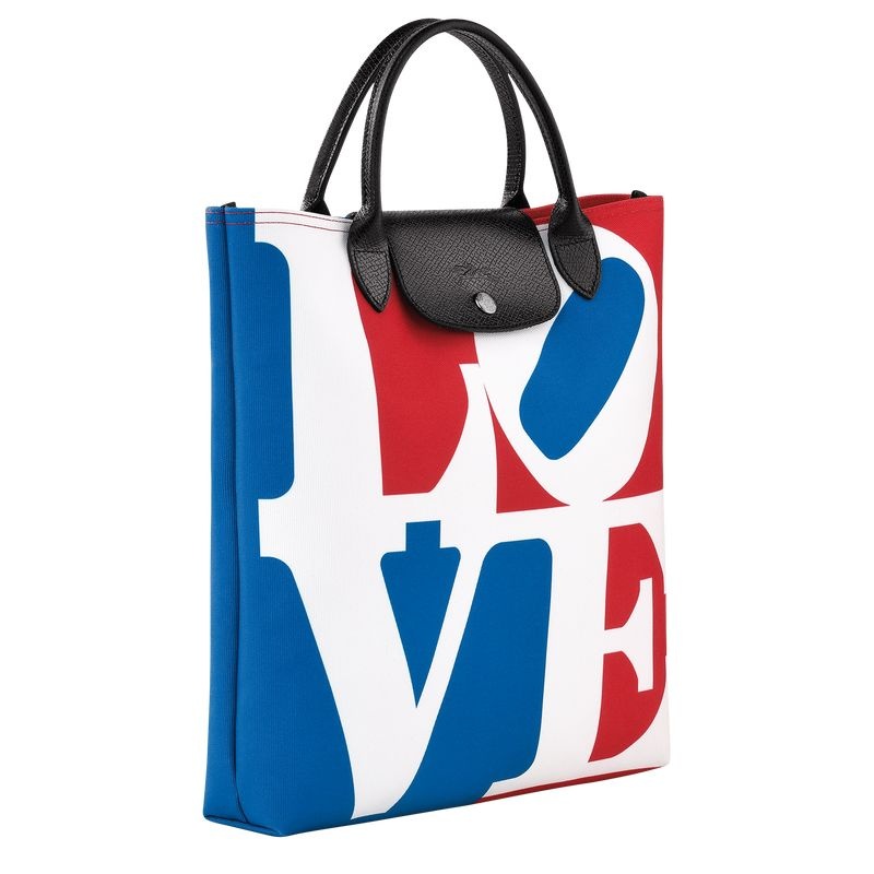 Bolsa de Mão Longchamp x Robert Indiana L Feminino Branco | 3107-QWXHB