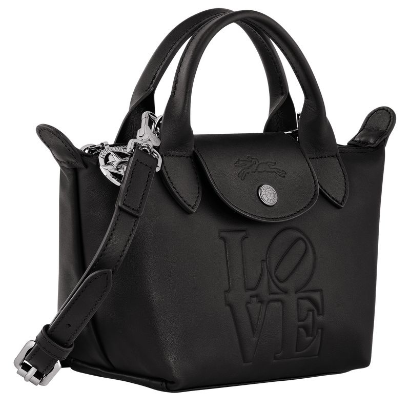 Bolsa de Mão Longchamp x Robert Indiana XS Feminino Pretas | 5724-CQTHO