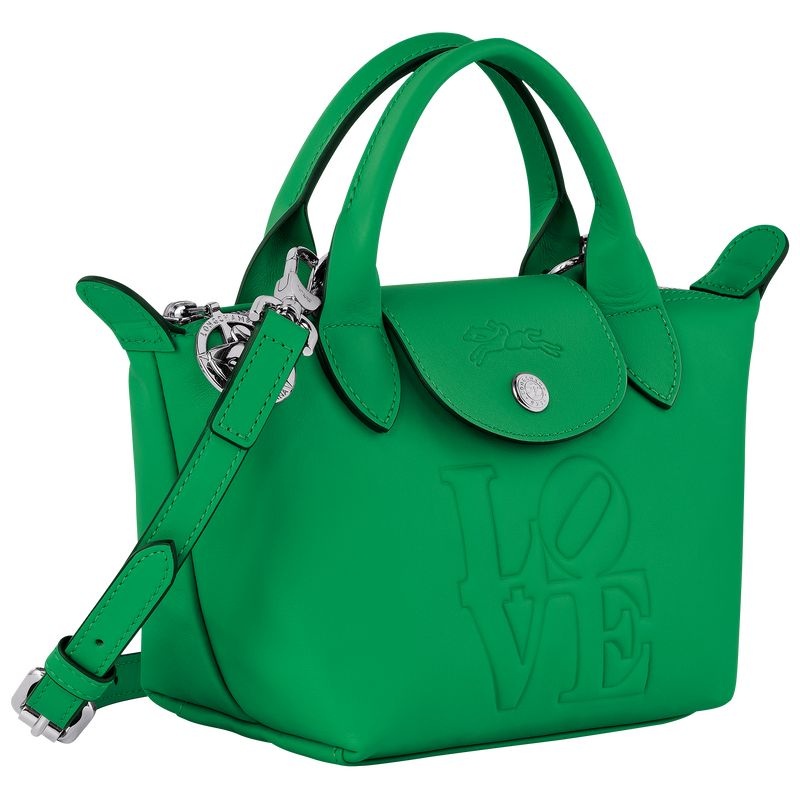 Bolsa de Mão Longchamp x Robert Indiana XS Feminino Verdes | 1958-KBOMI