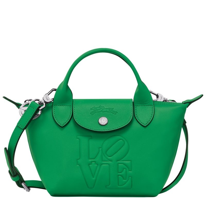 Bolsa de Mão Longchamp x Robert Indiana XS Feminino Verdes | 1958-KBOMI