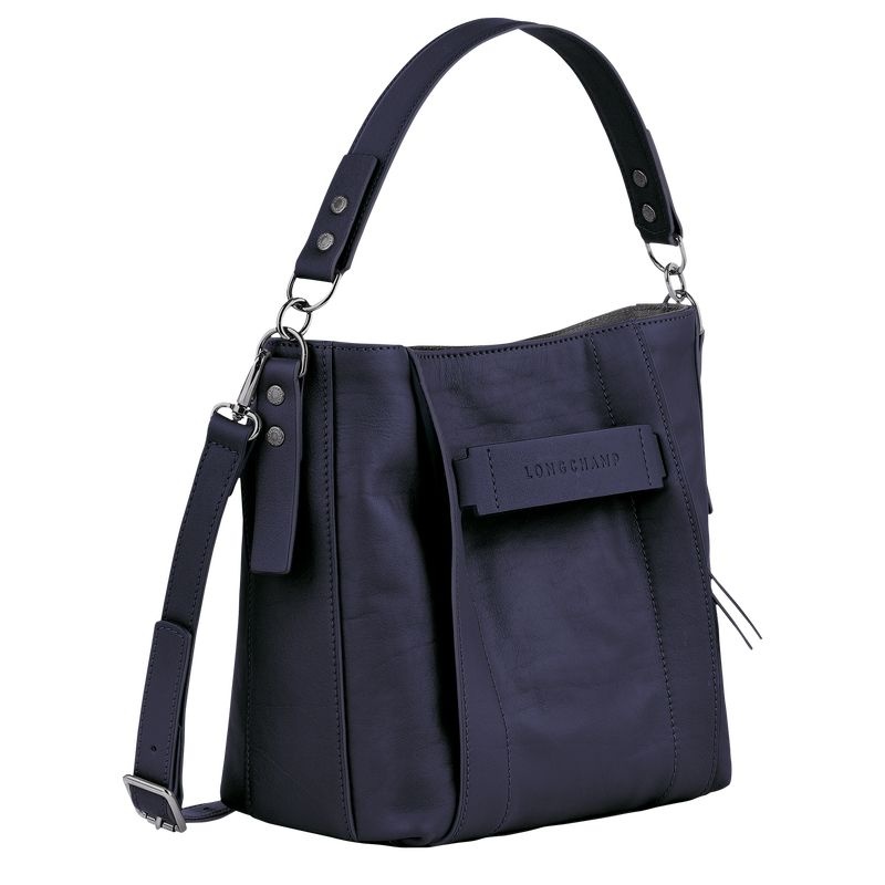 Bolsas Crossbody Longchamp 3D S Feminino Azul Marinho | 2468-KNCQM