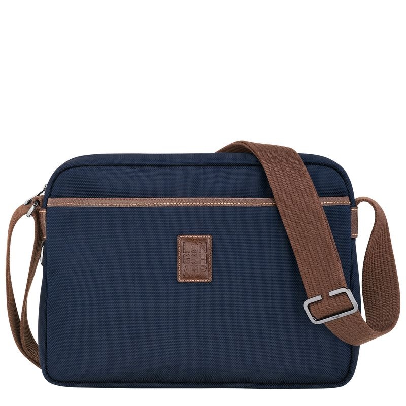 Bolsas Crossbody Longchamp Boxford M Masculino Azuis | 8734-BIRCJ