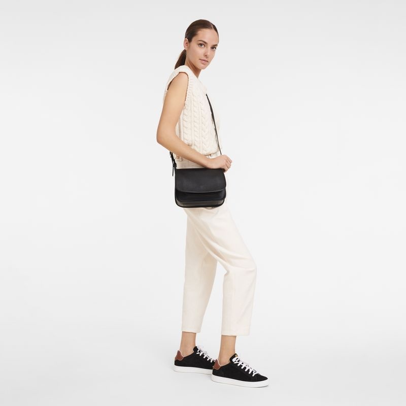 Bolsas Crossbody Longchamp Le Foulonné M Feminino Pretas | 0594-QZDBU