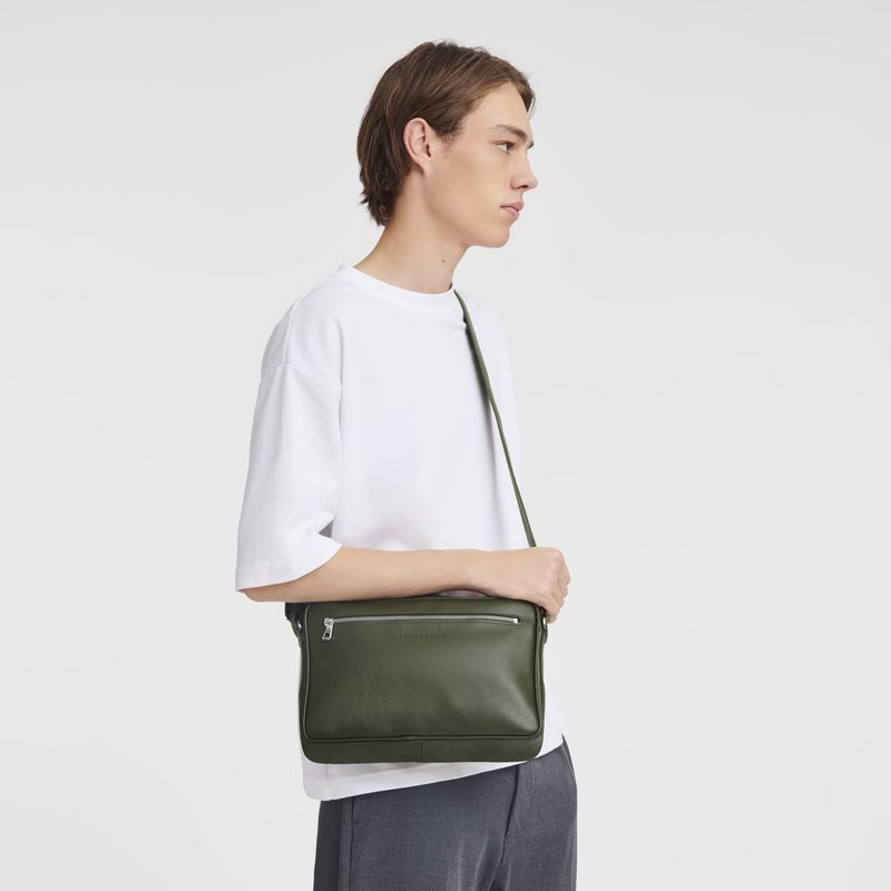 Bolsas Crossbody Longchamp Le Foulonné M Masculino Caqui | 1453-ZOQBY