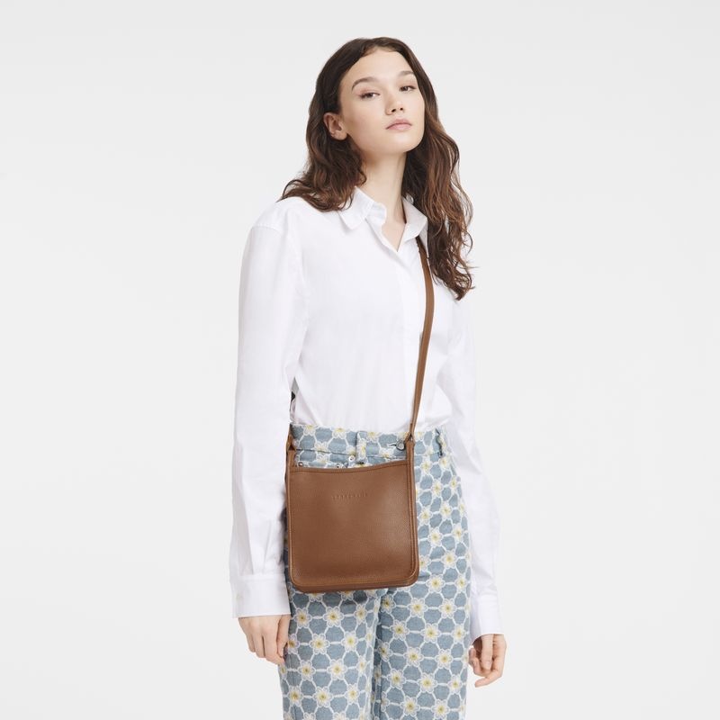 Bolsas Crossbody Longchamp Le Foulonné S Feminino Marrom | 0158-LDPKG