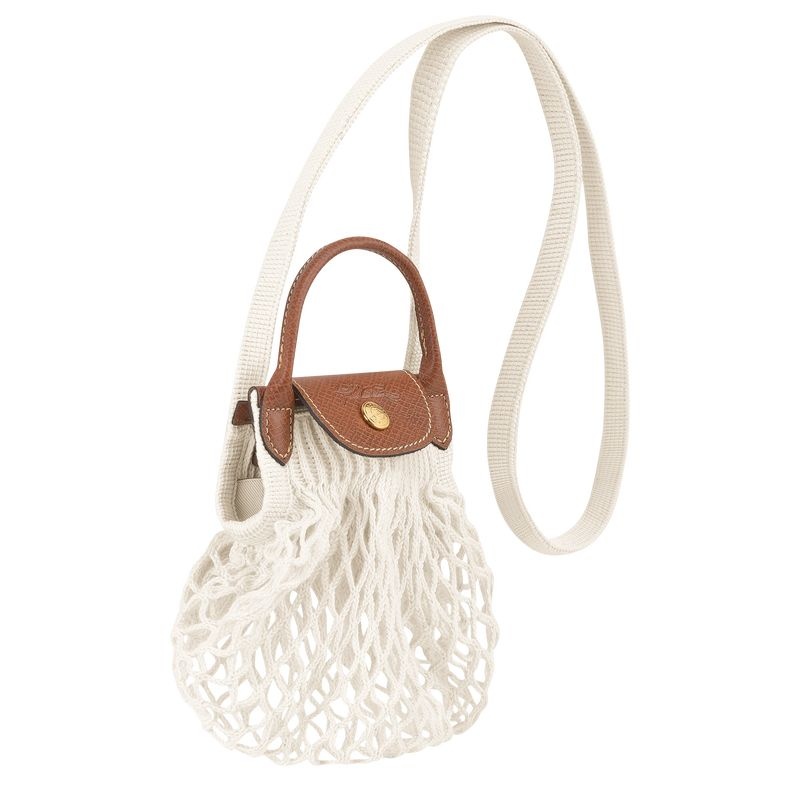 Bolsas Crossbody Longchamp Le Pliage Filet XS Feminino Branco | 8563-EUSAT