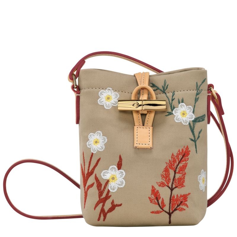 Bolsas Crossbody Longchamp Roseau XS Feminino Bege | 8926-WLXRQ