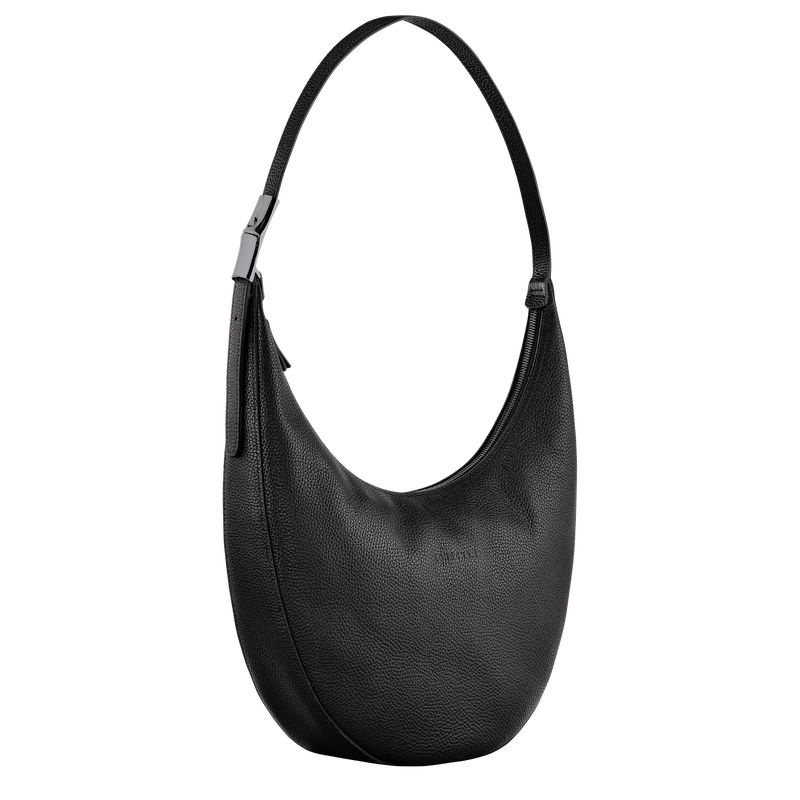 Bolsas De Ombro Longchamp Roseau Essential L Feminino Pretas | 5283-NULGK