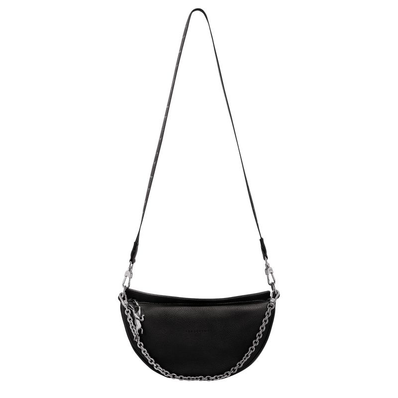 Bolsas De Ombro Longchamp Smile S Feminino Pretas | 7809-YEGXS