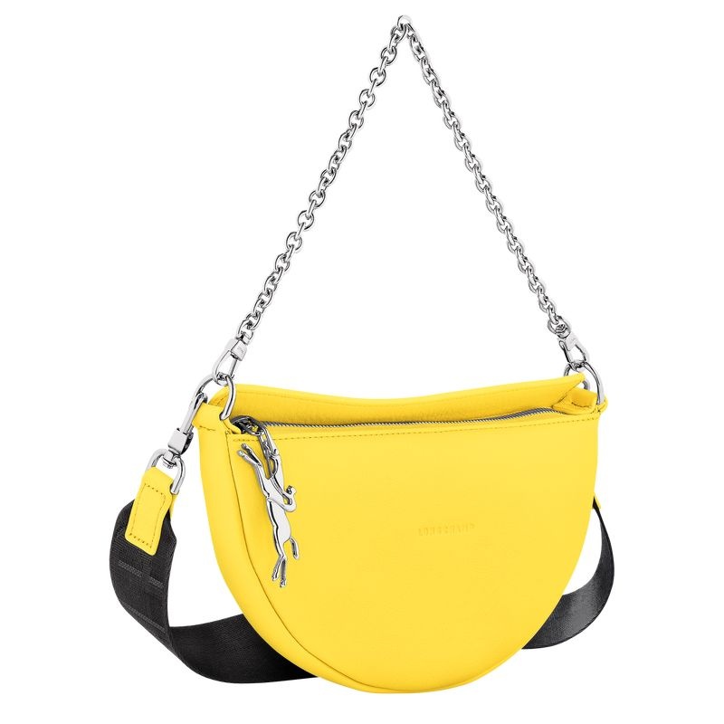 Bolsas De Ombro Longchamp Smile S Feminino Amarelas | 9853-WJMPI