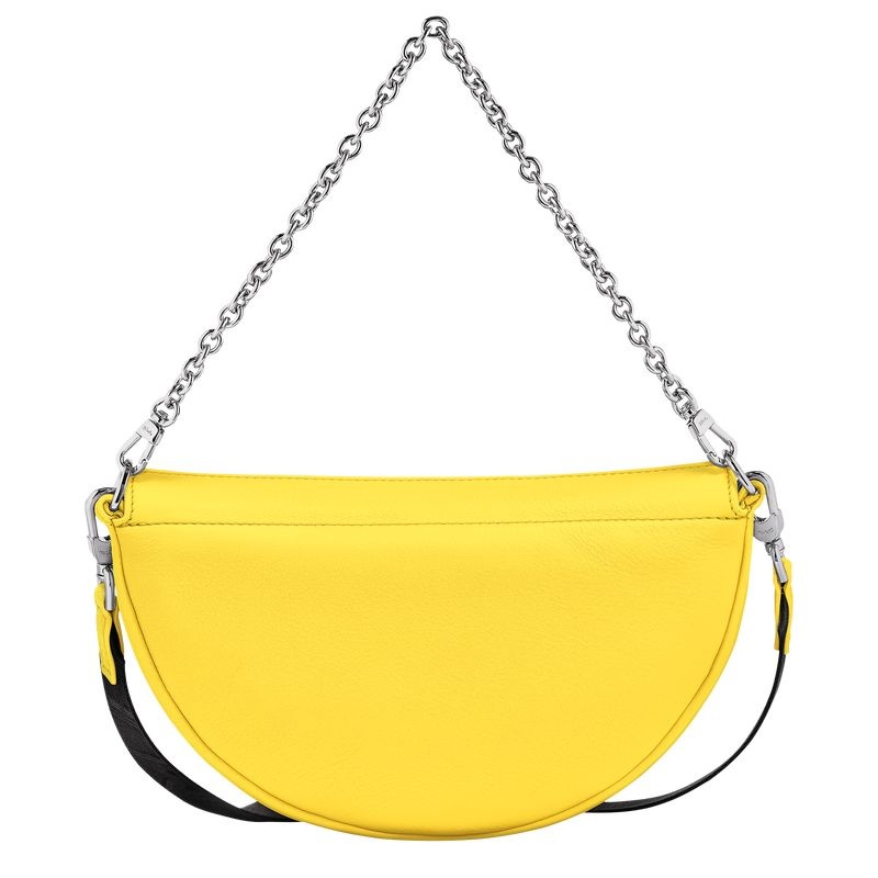 Bolsas De Ombro Longchamp Smile S Feminino Amarelas | 9853-WJMPI