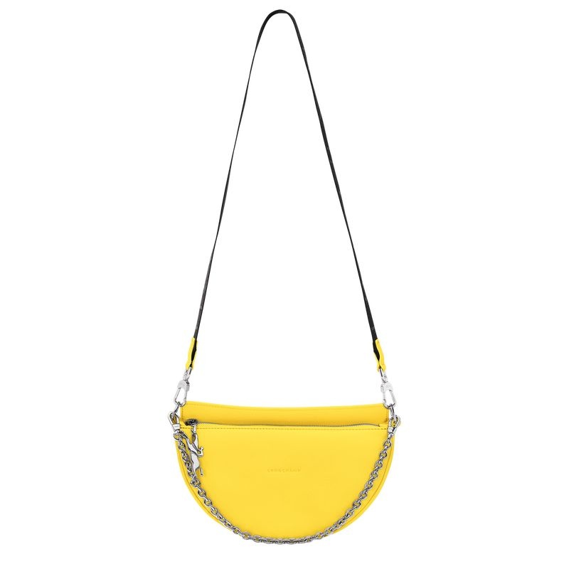 Bolsas De Ombro Longchamp Smile S Feminino Amarelas | 9853-WJMPI