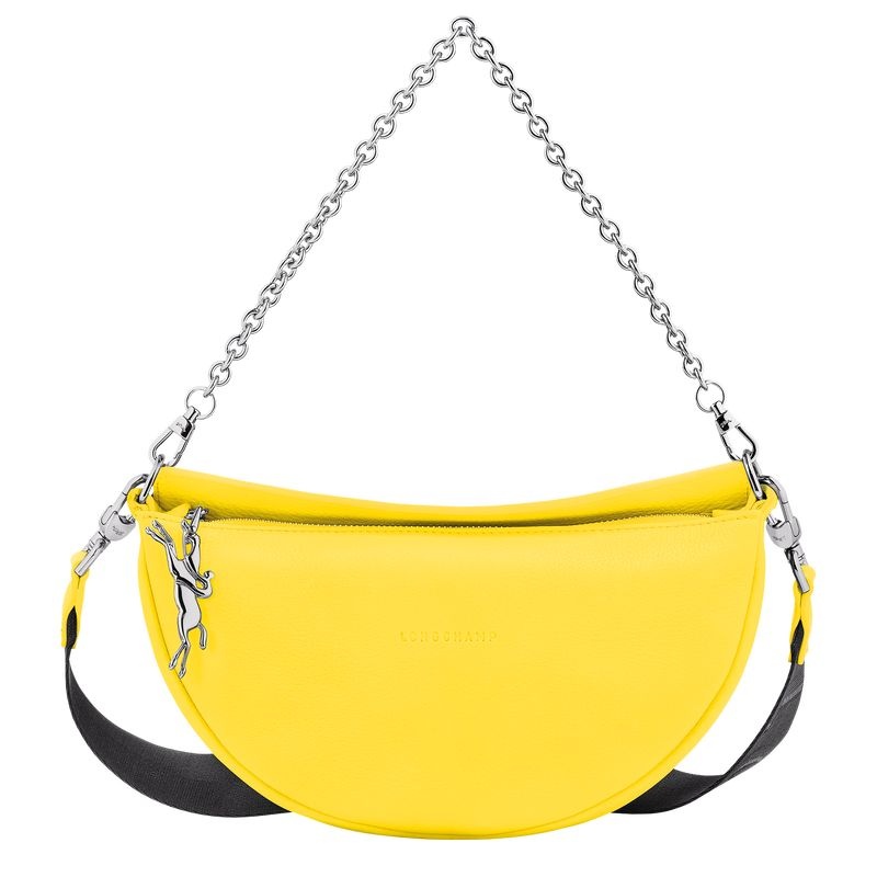 Bolsas De Ombro Longchamp Smile S Feminino Amarelas | 9853-WJMPI