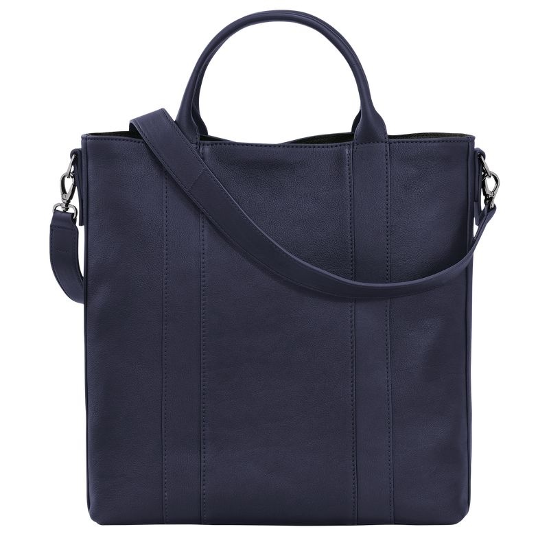 Bolsas Tote Longchamp 3D L Feminino Azul Marinho | 5478-SJMNX