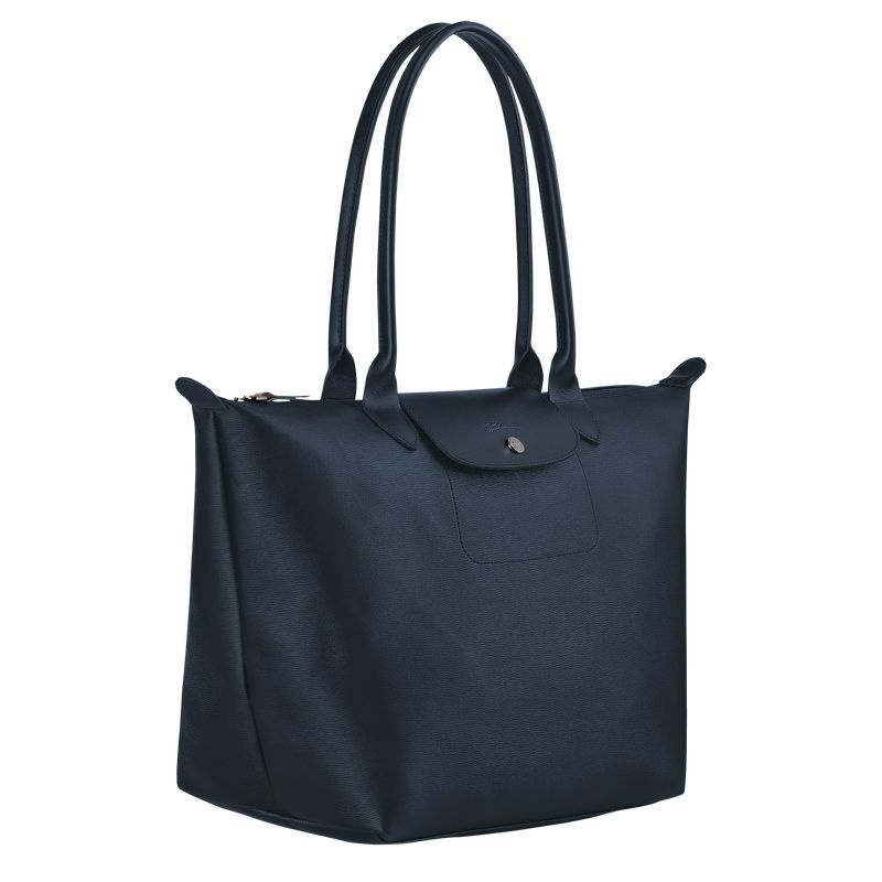 Bolsas Tote Longchamp Le Pliage City L Feminino Azul Marinho | 5790-HPLAT