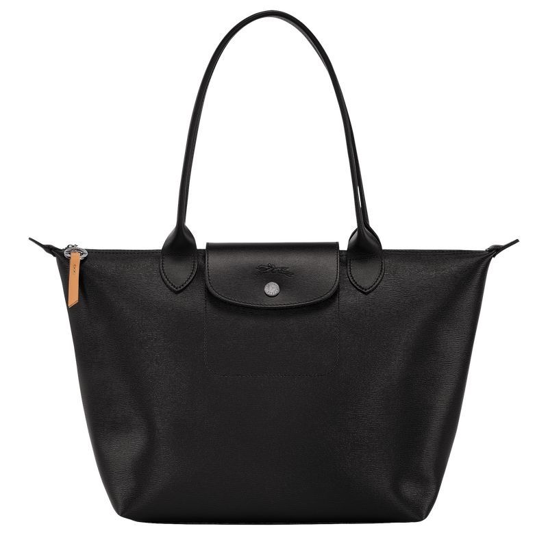 Bolsas Tote Longchamp Le Pliage City M Feminino Pretas | 2510-HJNYK