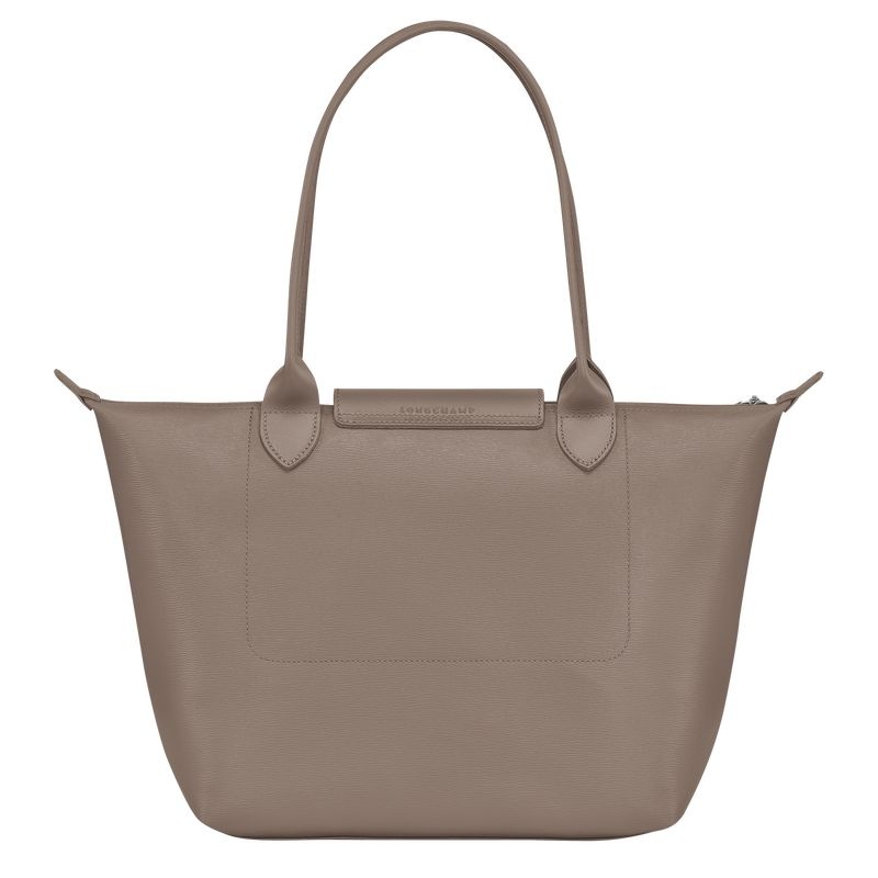 Bolsas Tote Longchamp Le Pliage City M Feminino Cinzentas Marrom | 7863-FUCSR