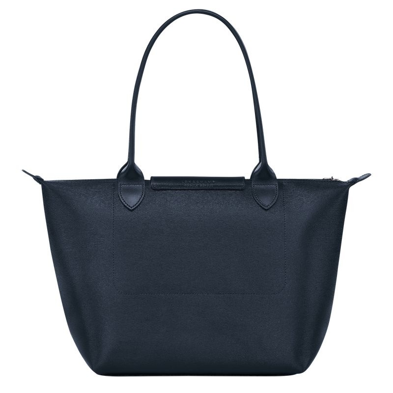 Bolsas Tote Longchamp Le Pliage City M Feminino Azul Marinho | 7098-SCEXB