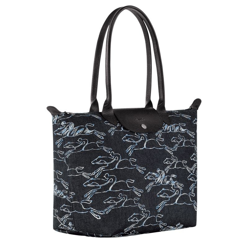 Bolsas Tote Longchamp Le Pliage Coleções L Feminino Azul Marinho | 2915-SRNYD