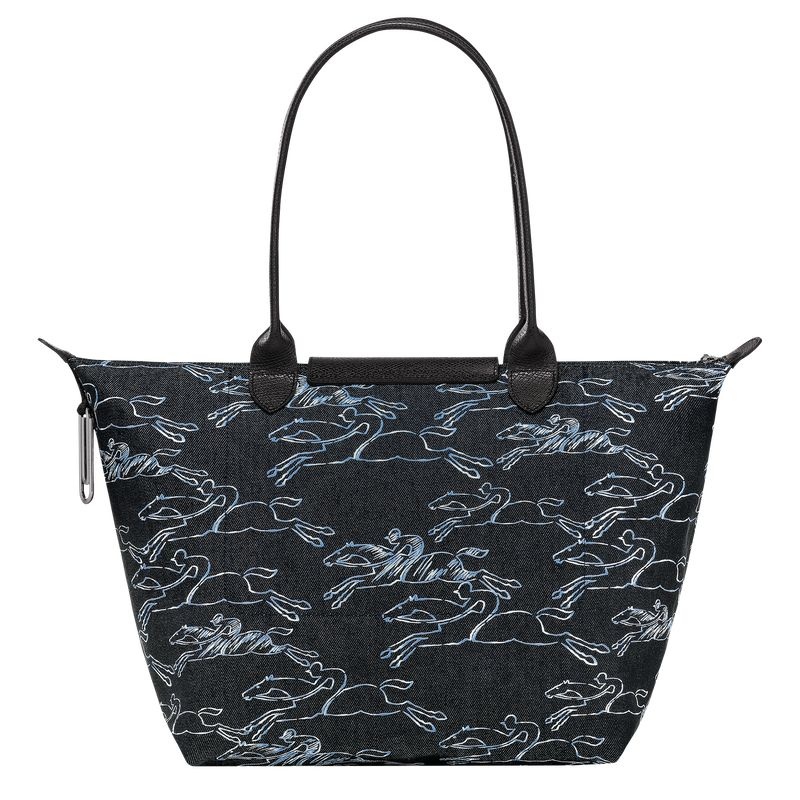 Bolsas Tote Longchamp Le Pliage Coleções L Feminino Azul Marinho | 2915-SRNYD