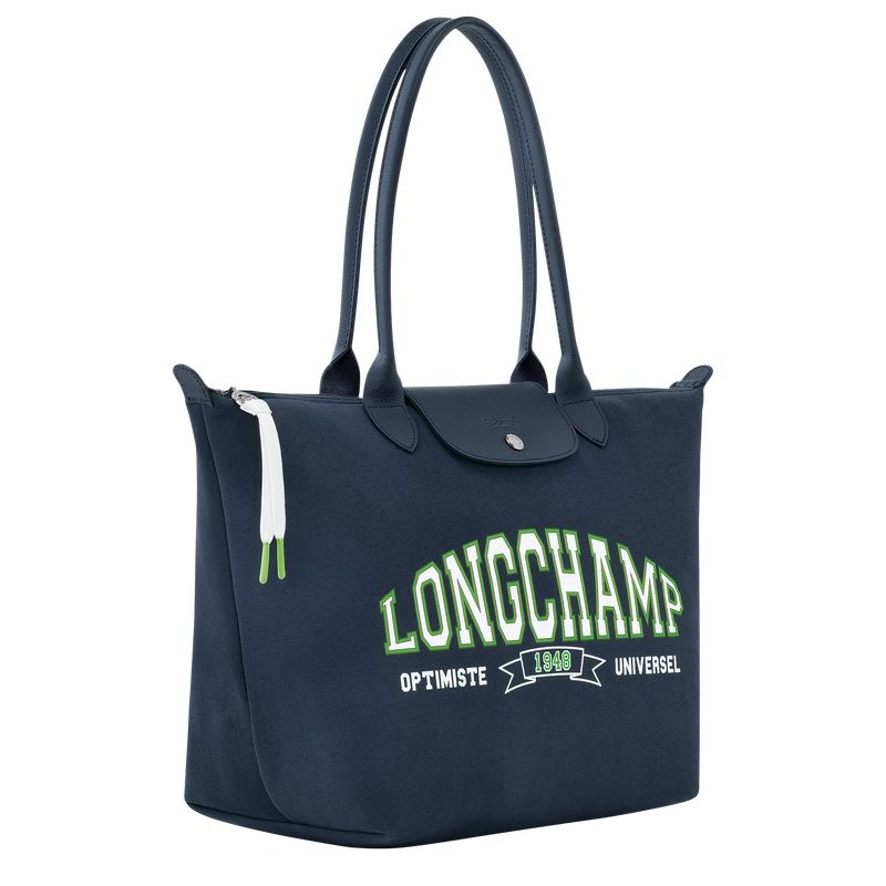 Bolsas Tote Longchamp Le Pliage Coleções L Feminino Azul Marinho | 6170-TWFEI