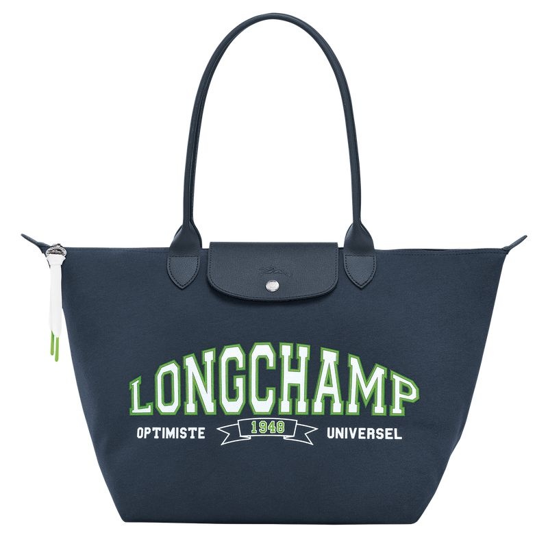 Bolsas Tote Longchamp Le Pliage Coleções L Feminino Azul Marinho | 6170-TWFEI