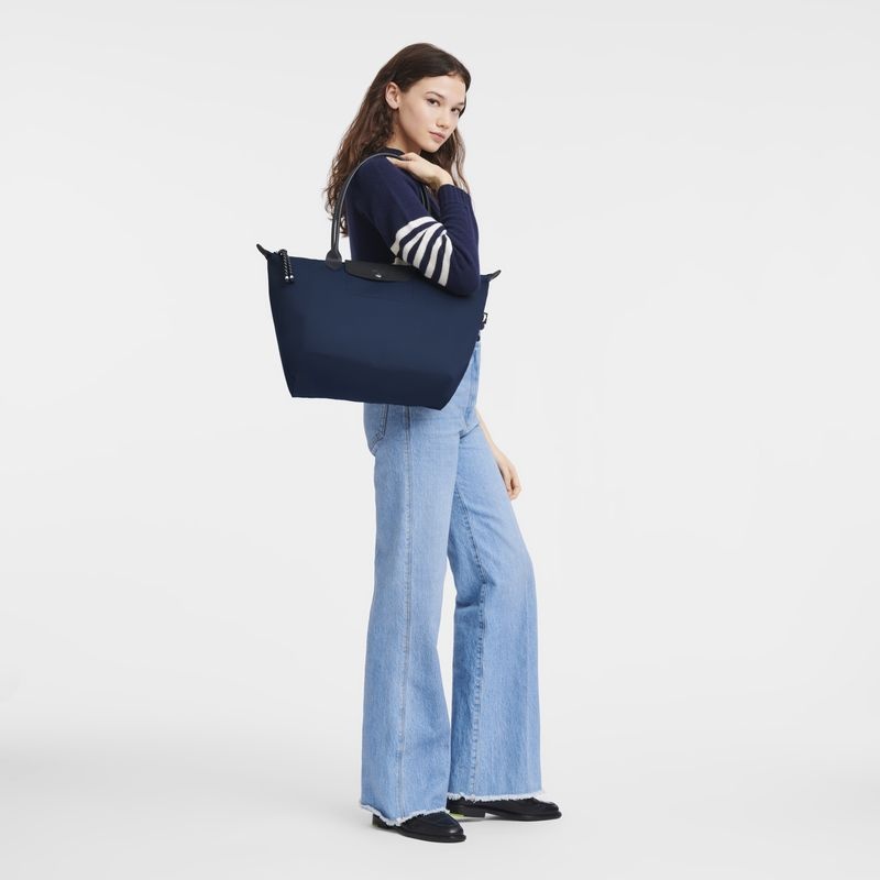 Bolsas Tote Longchamp Le Pliage Energy L Feminino Azul Marinho | 5218-XRUHN