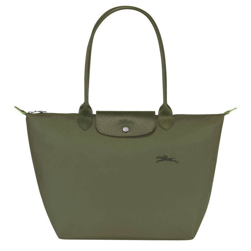 Bolsas Tote Longchamp Le Pliage Green L Feminino Verdes | 7438-FVEKN