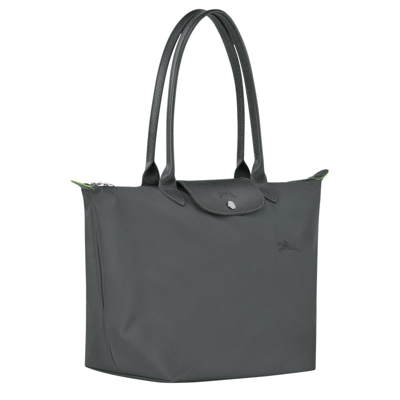 Bolsas Tote Longchamp Le Pliage Green L Feminino Cinzentas Escuro | 0915-BJURW