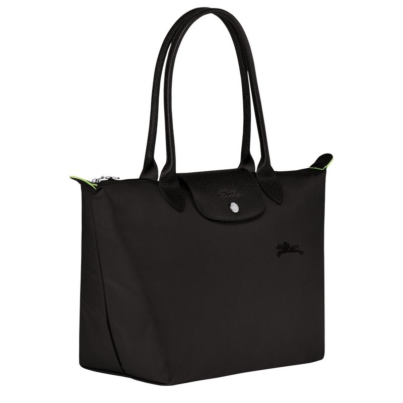 Bolsas Tote Longchamp Le Pliage Green M Feminino Pretas | 0893-KSENH