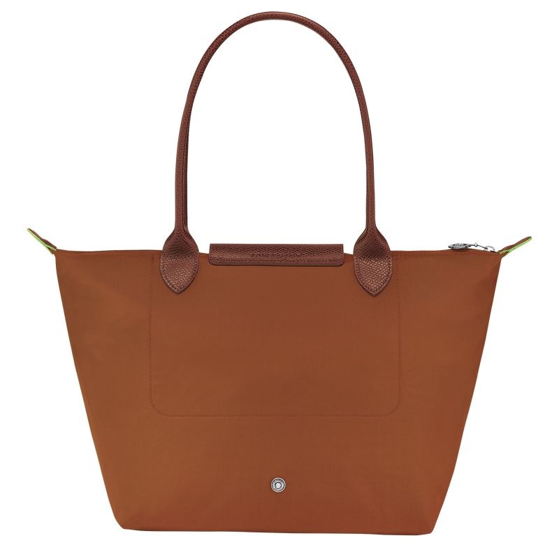 Bolsas Tote Longchamp Le Pliage Green M Feminino Marrom | 0241-LBQIX