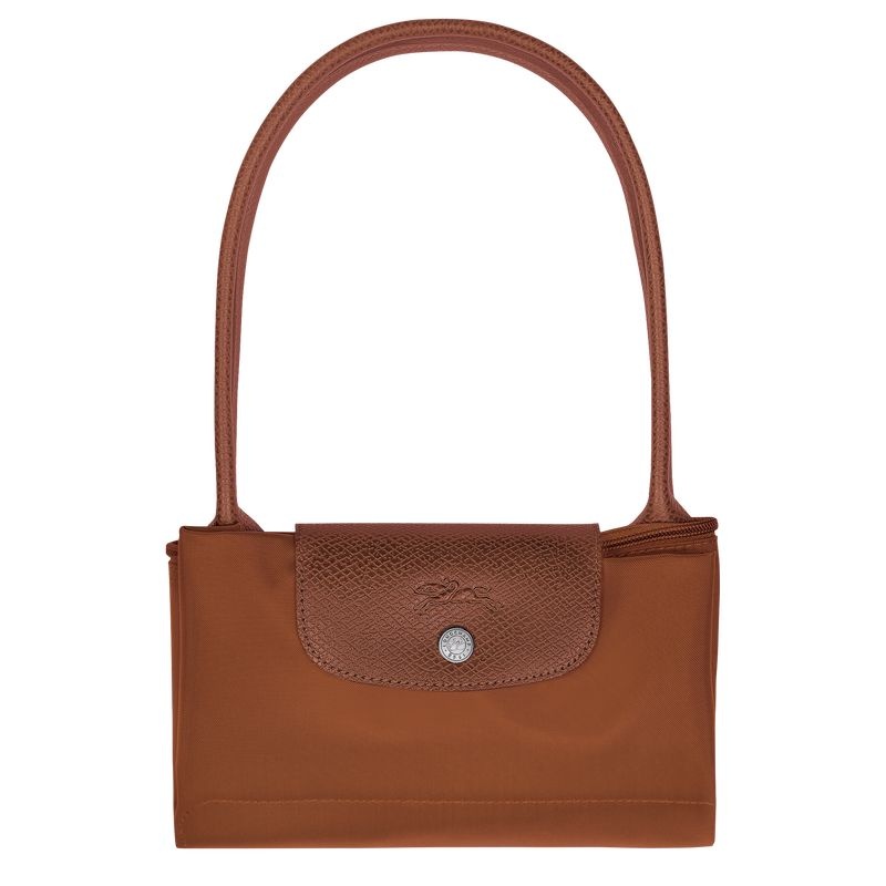 Bolsas Tote Longchamp Le Pliage Green M Feminino Marrom | 0241-LBQIX