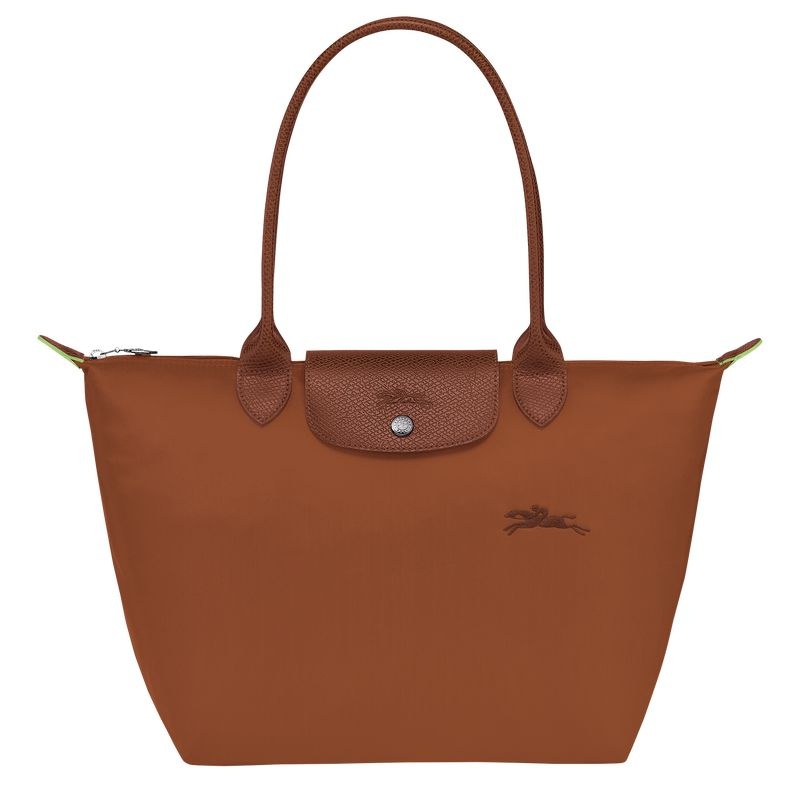 Bolsas Tote Longchamp Le Pliage Green M Feminino Marrom | 0241-LBQIX