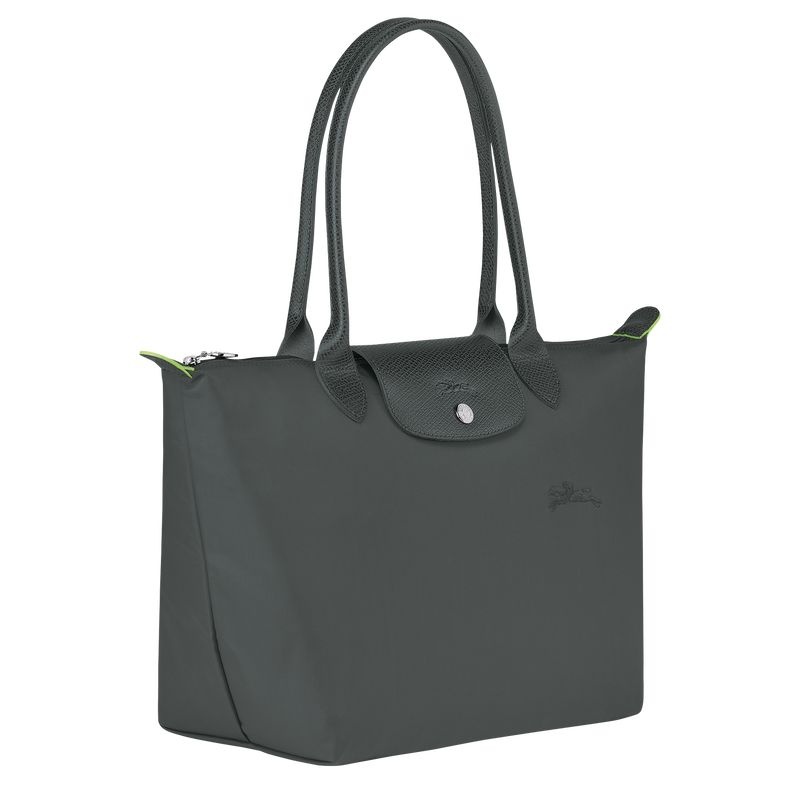 Bolsas Tote Longchamp Le Pliage Green M Feminino Cinzentas Escuro | 4602-WPHXC