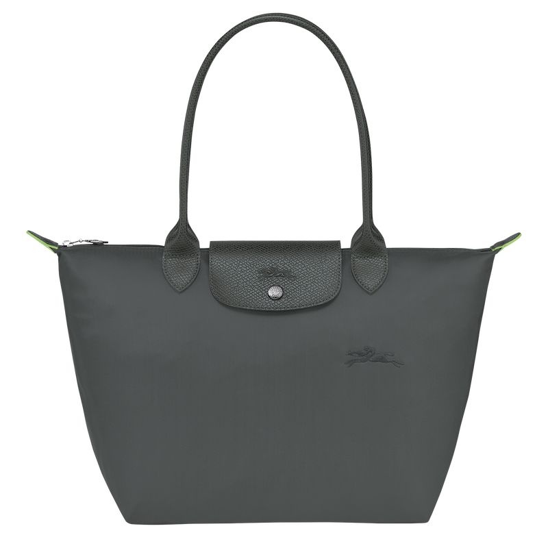 Bolsas Tote Longchamp Le Pliage Green M Feminino Cinzentas Escuro | 4602-WPHXC