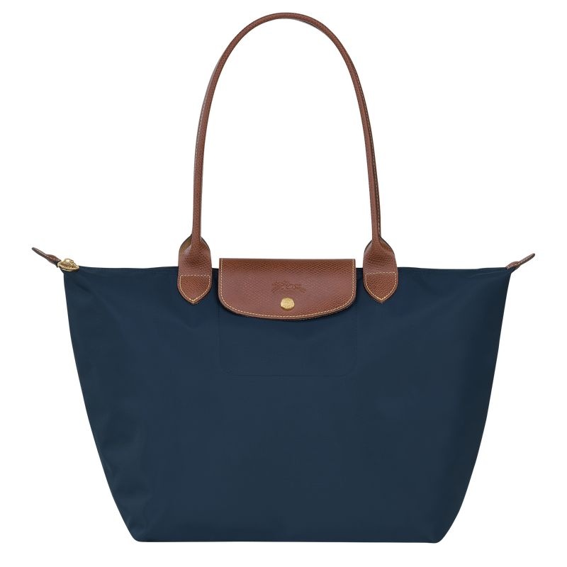 Bolsas Tote Longchamp Le Pliage Original L Feminino Azul Marinho | 3726-YKGVT