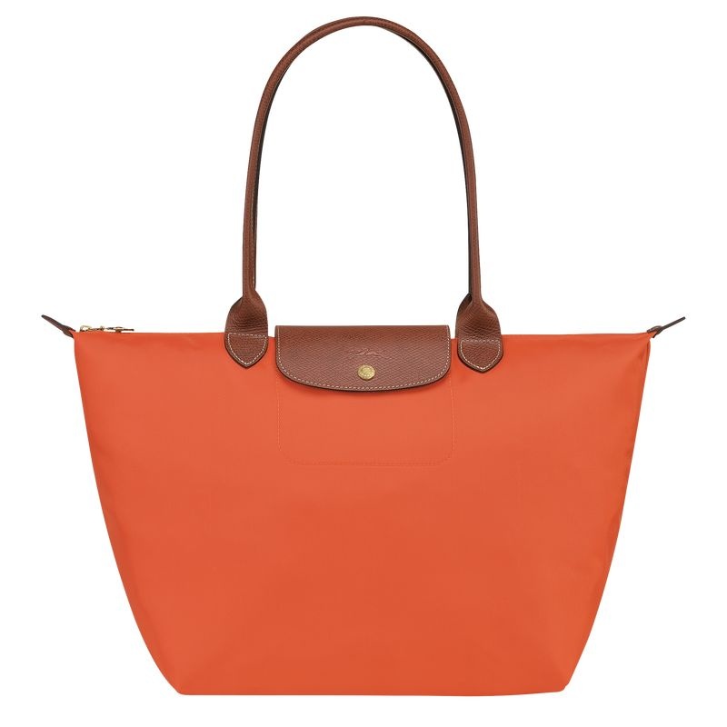 Bolsas Tote Longchamp Le Pliage Original L Feminino Laranja | 5012-DSGCT