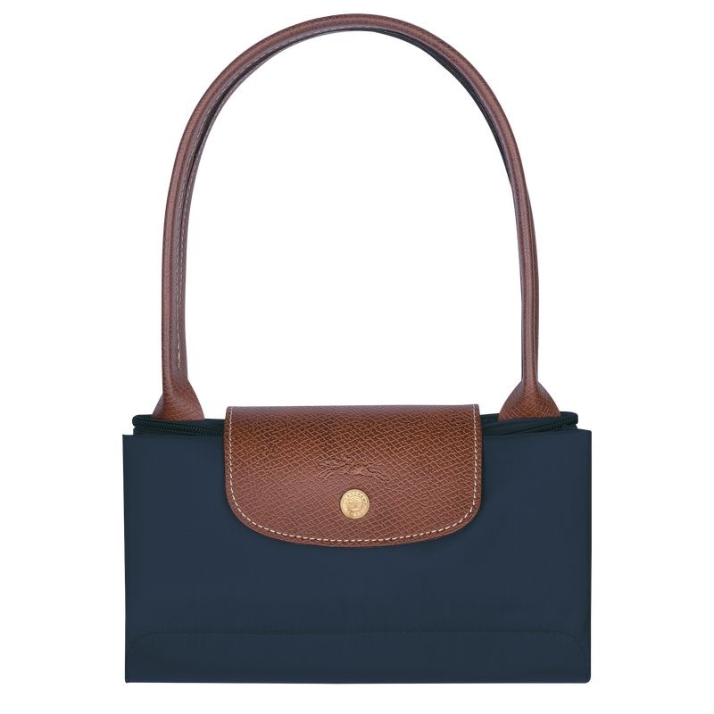 Bolsas Tote Longchamp Le Pliage Original M Feminino Azul Marinho | 4751-NGJDL