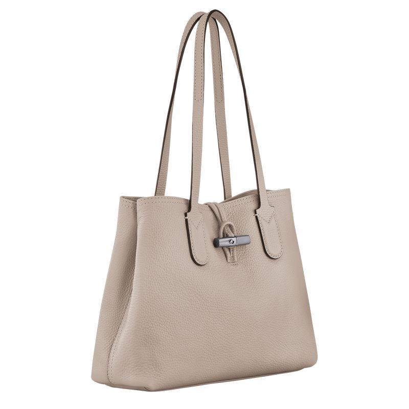 Bolsas Tote Longchamp Roseau Essential M Feminino Cinzentas | 1950-KJYRN