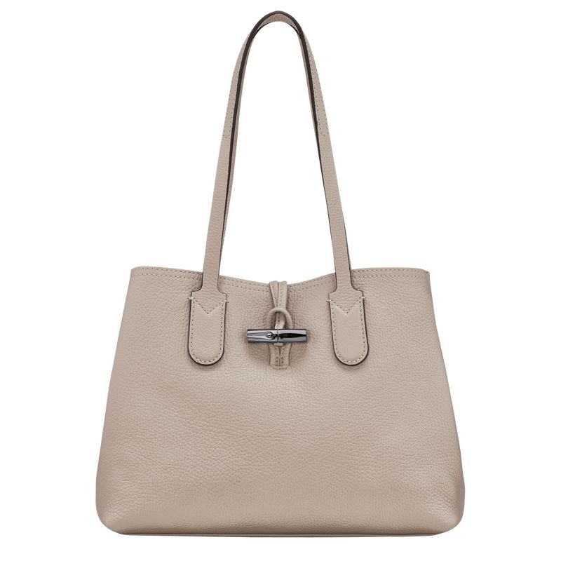 Bolsas Tote Longchamp Roseau Essential M Feminino Cinzentas | 1950-KJYRN