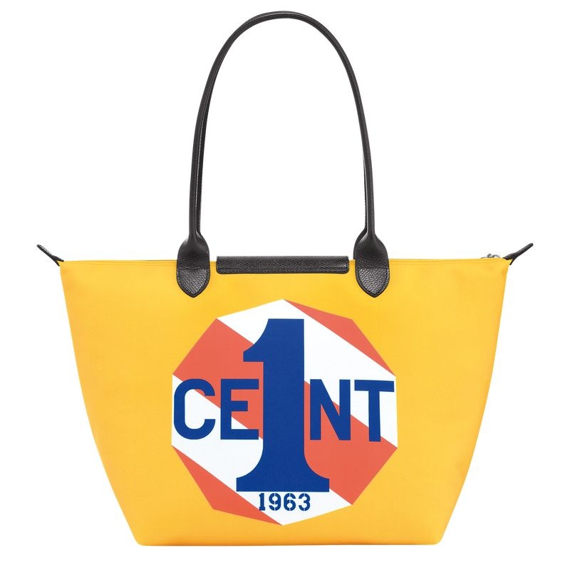 Bolsas Tote Longchamp x Robert Indiana L Feminino Azuis | 0268-WAUDY