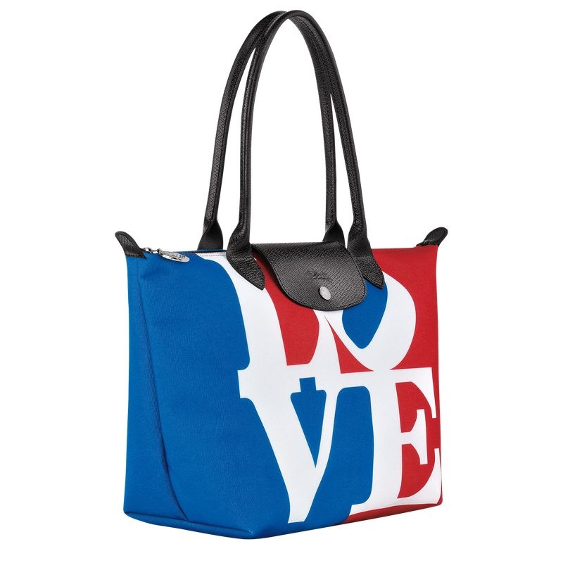 Bolsas Tote Longchamp x Robert Indiana M Feminino Branco | 5273-ZJFXM