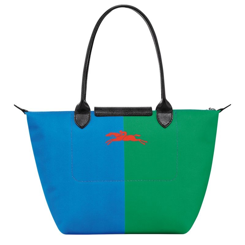 Bolsas Tote Longchamp x Robert Indiana M Feminino Vermelhas Azul Marinho | 2365-YPQRB