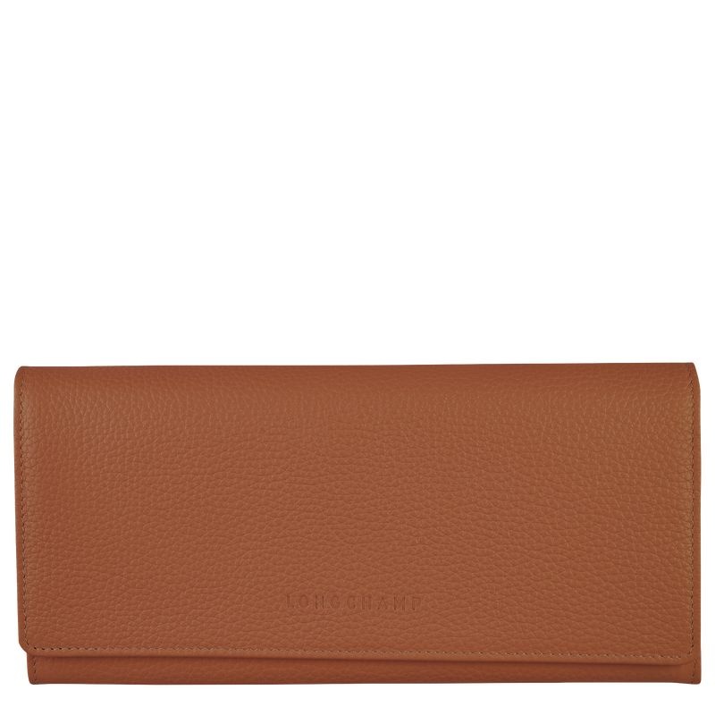 Carteira Longchamp Le Foulonné Continental Feminino Marrom | 3672-SRVXG