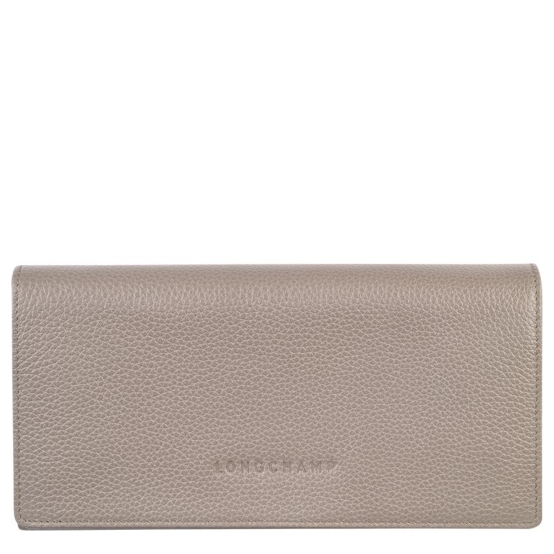 Carteira Longchamp Le Foulonné Continental Feminino Cinzentas | 1705-YQMEG