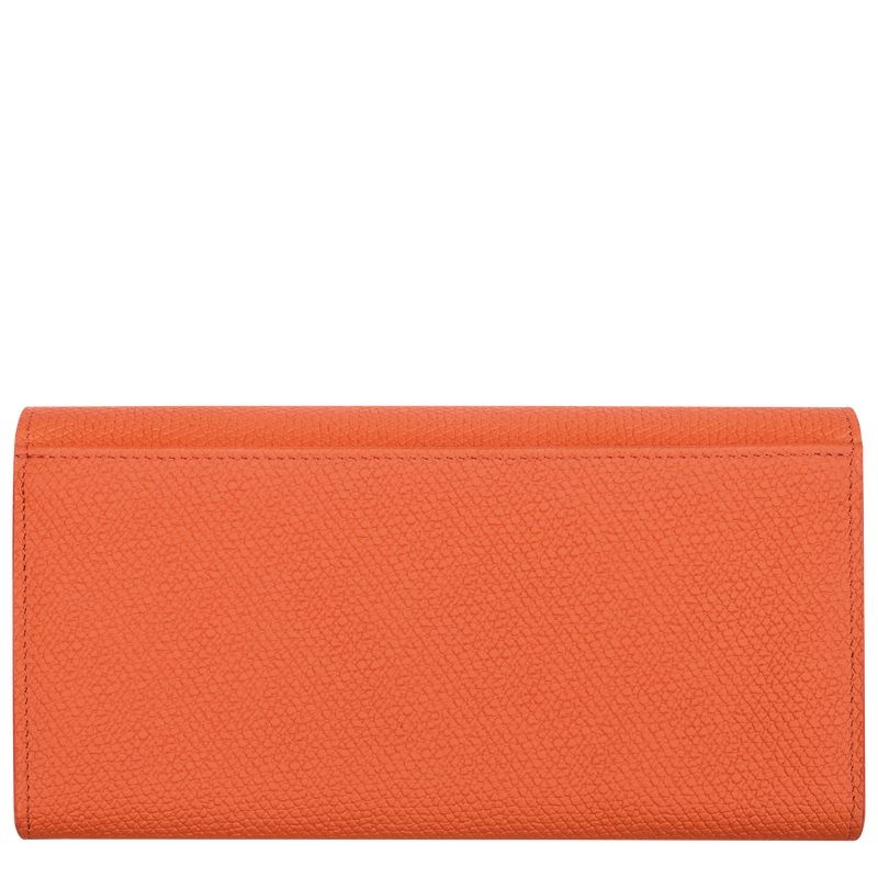 Carteira Longchamp Roseau Continental Feminino Laranja | 8072-DOSTU