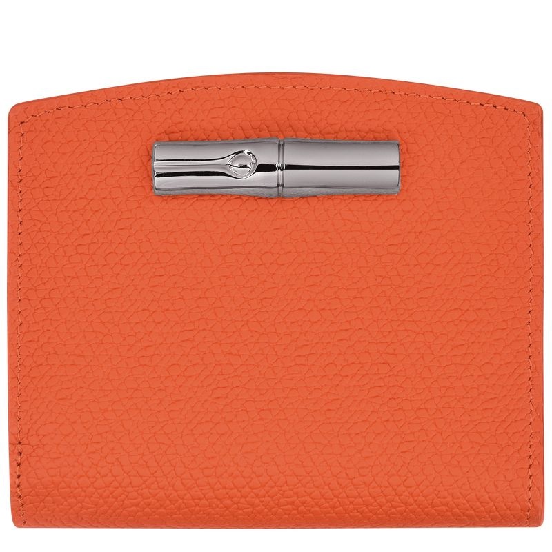 Carteira Longchamp Roseau Feminino Laranja | 6451-LXMRA